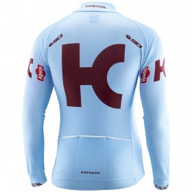 Cykeltrøje Langærmet + Bib Cykelbukser 2019 Team Katusha Alpecin N001